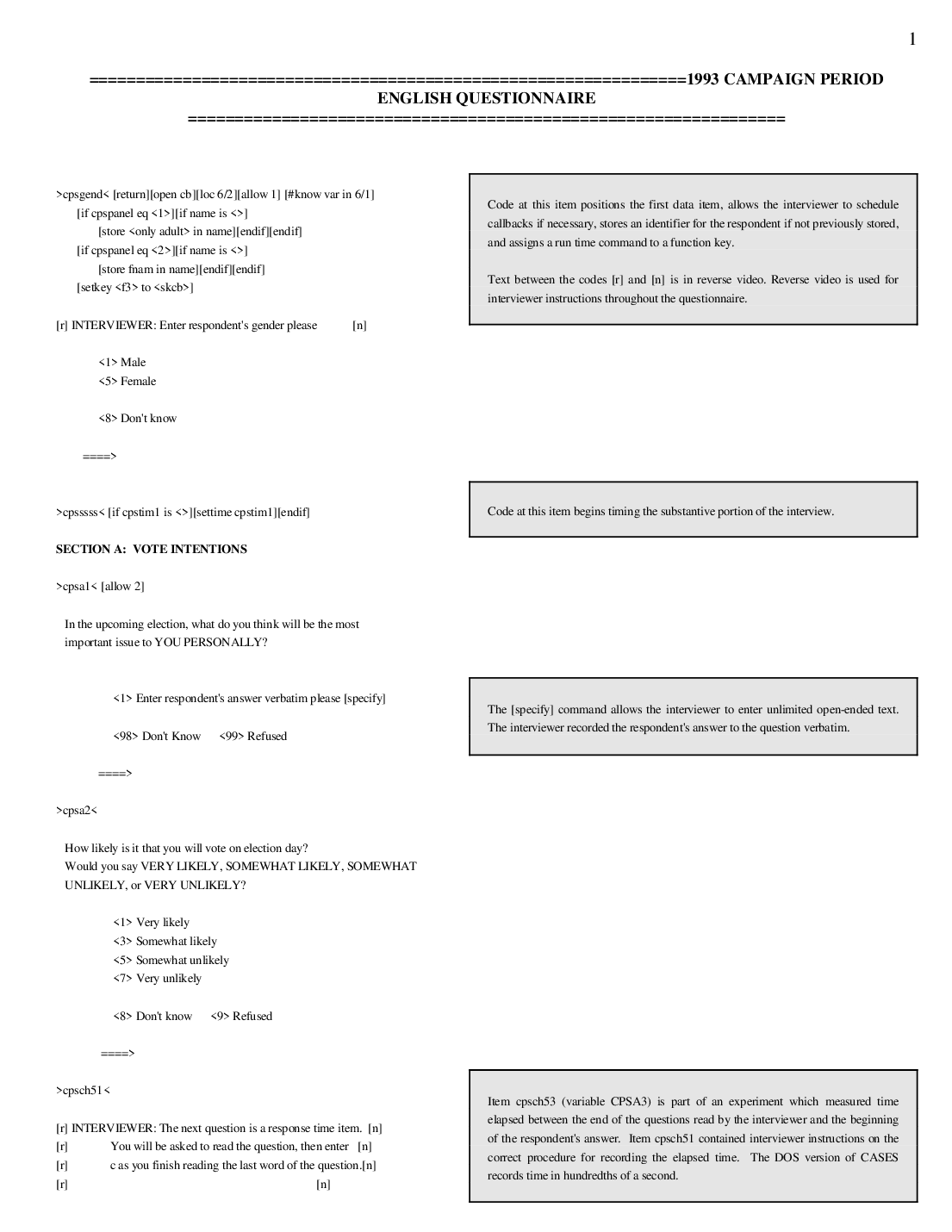 Codebook 1993, page 1
