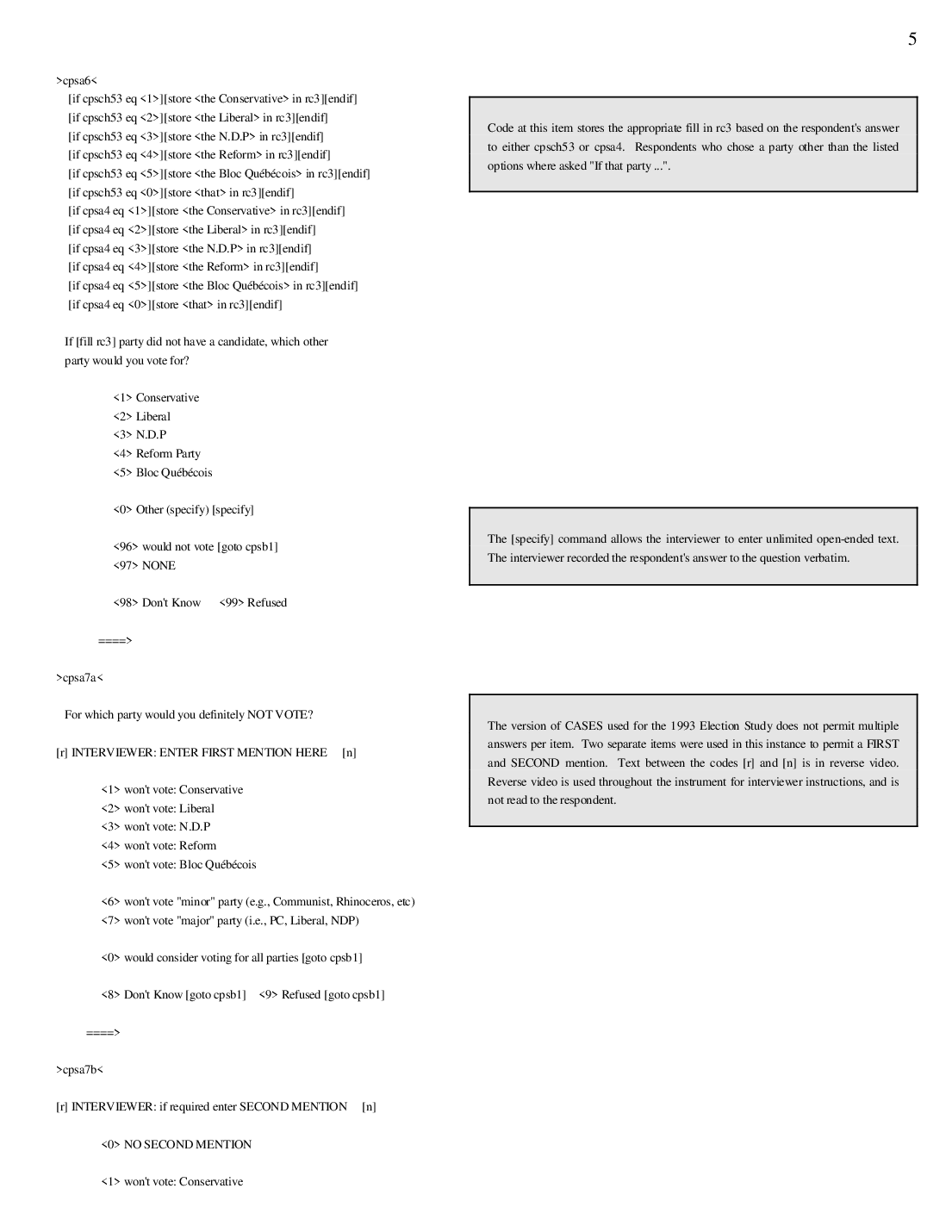 Codebook 1993, page 5