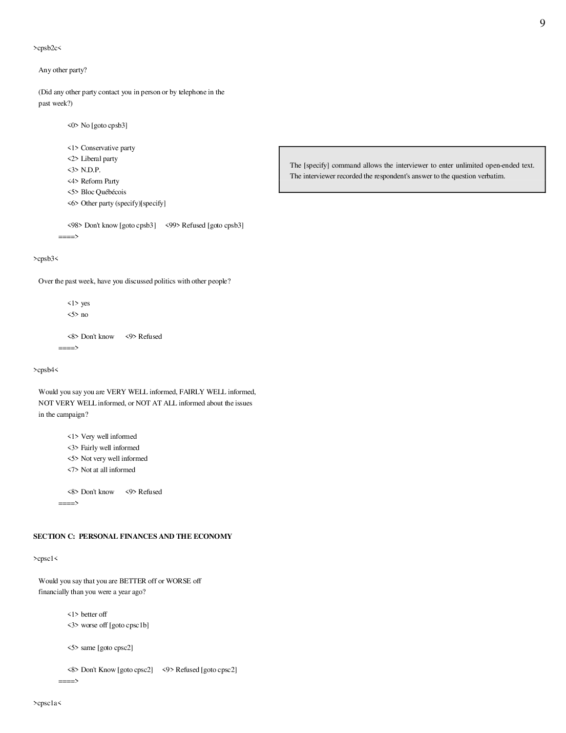 Codebook 1993, page 9